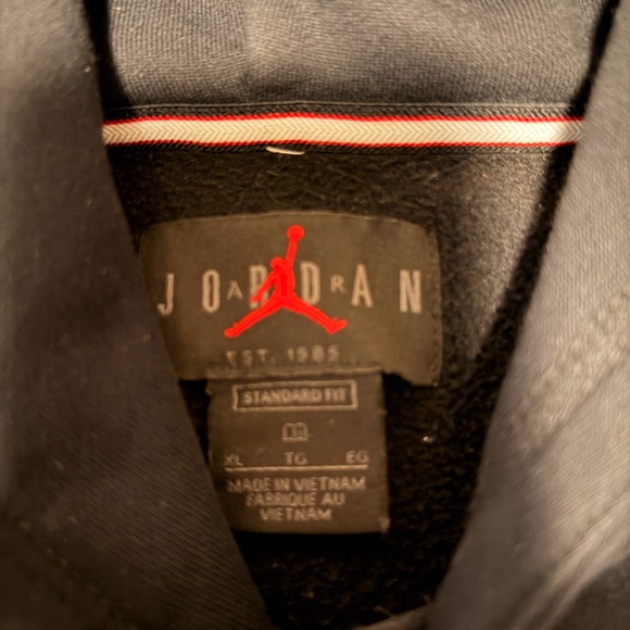 Jordan Flight Black Hoodie with Red Logo - Picture 2 of 5